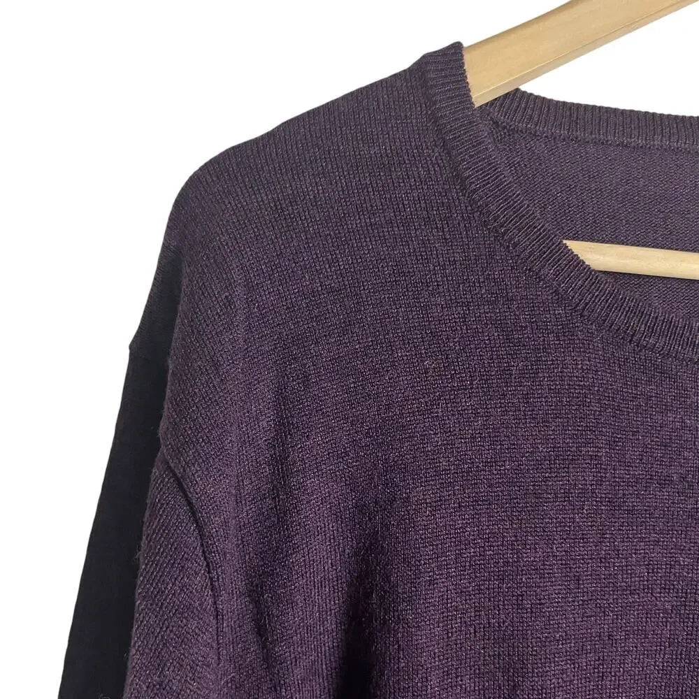 J.Crew Men’s Merino Wool Blend Purple Crewneck Long Sleeve Sweater Size XL